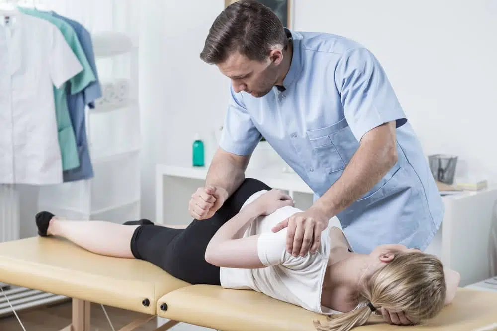 Chiropractor Performs Lower Adjustment to his Patient