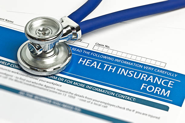 Health insurance form document for patients