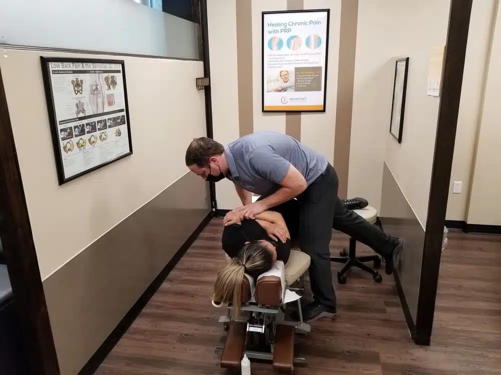 Lower back pain relief treatment at Zaker chiropractic.