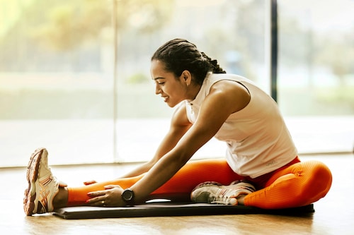 woman doing a stretch